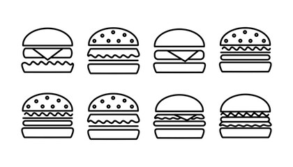 Burger icon vector. hamburger logo icon. fast food icon