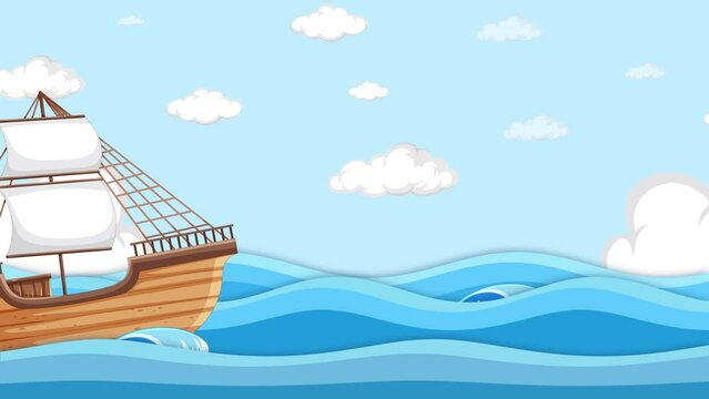 Jonah hiding from God under a ship as it sails in the sea