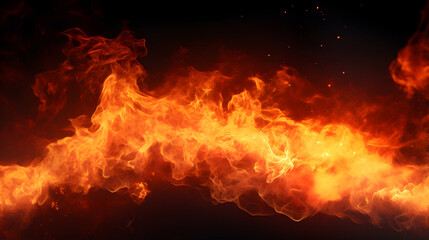 Craft a dynamic and immersive background dominated by flames.