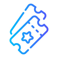 tickets Line Gradient Icon