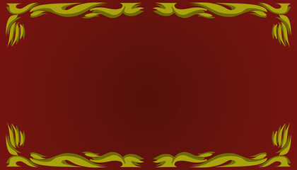 A gradient red abstract background illustration with a yellow frame. Perfect for invitation card, book cover, poster, banner, website design.