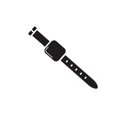 black digital wristwatch icon vector element design template