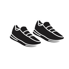 black shoes icon vector element design template