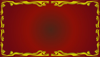 A gradient red abstract background illustration with a yellow frame. Perfect for invitation card, book cover, poster, banner, website design.