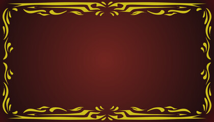 A gradient red abstract background illustration with a yellow frame. Perfect for invitation card, book cover, poster, banner, website design.