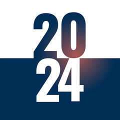 2024 happy new year background banner vector. New year celebration concept for greeting card, banner and post template.