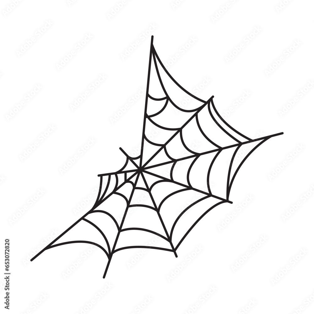 Wall mural halloween spider web spooky illustration