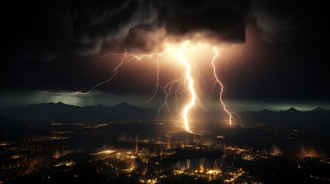 lightning in the city