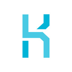 Monogram initial K letter mark logo design. Monogram design vector K logo. Monogram initial letter mark K logo. Design simple K monogram