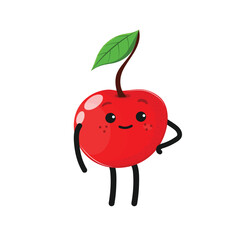 Little Red Playful Cherry | Cute Fruity Fruits
