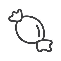Black & White Handdrawn Doodle Christmas Candy Icon 
