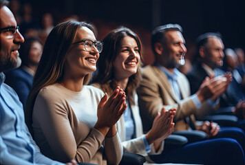 People applauding in unison - obrazy, fototapety, plakaty