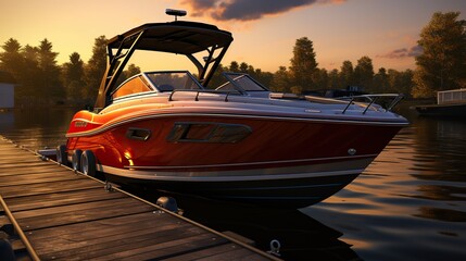 boats at sunset