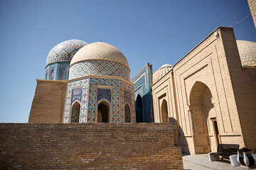 Fototapeta na wymiar Complex of mausoleums Shahi Zinda in Samarkand, Uzbekistan