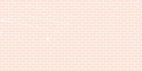 Light pink brick texture. Teal wall background. Light pink color background stone wall. Urban cyan texture. Vector