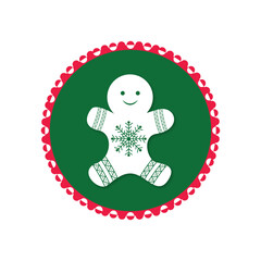 Gingerbread man icon