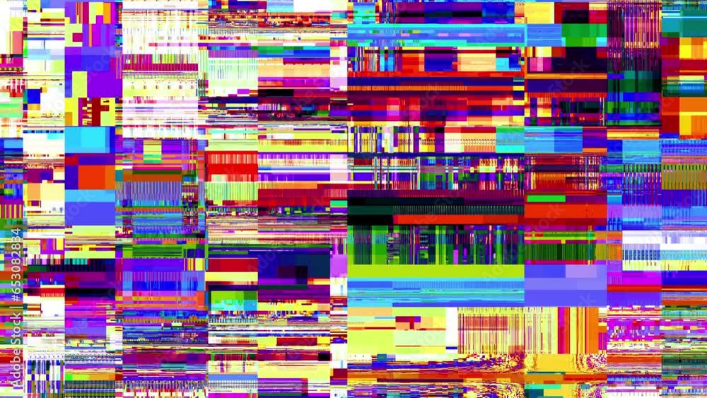 Aufkleber Abstract fast flickering texture with artifacts codec. 4k Looping footage.