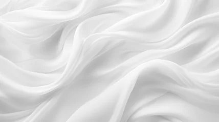 Foto auf Acrylglas white abstract background,wave fabric © nani888