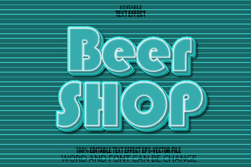 Beer Shop Editable Text Effect Cartoon Style