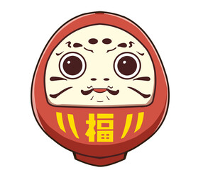 シンプルなダルマのイラスト