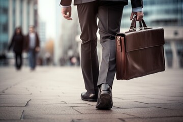 A businessman carrying a briefcase.