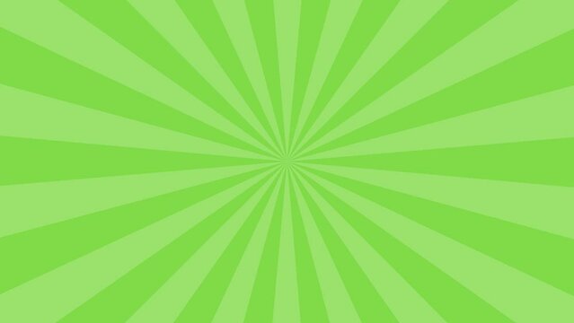 Simple flat green Light Sun burst looping animation blank video background