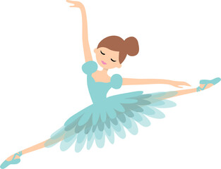 Obraz premium Cute Vector Ballerina