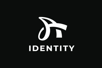 letter A bird head logo design with simple and clean style