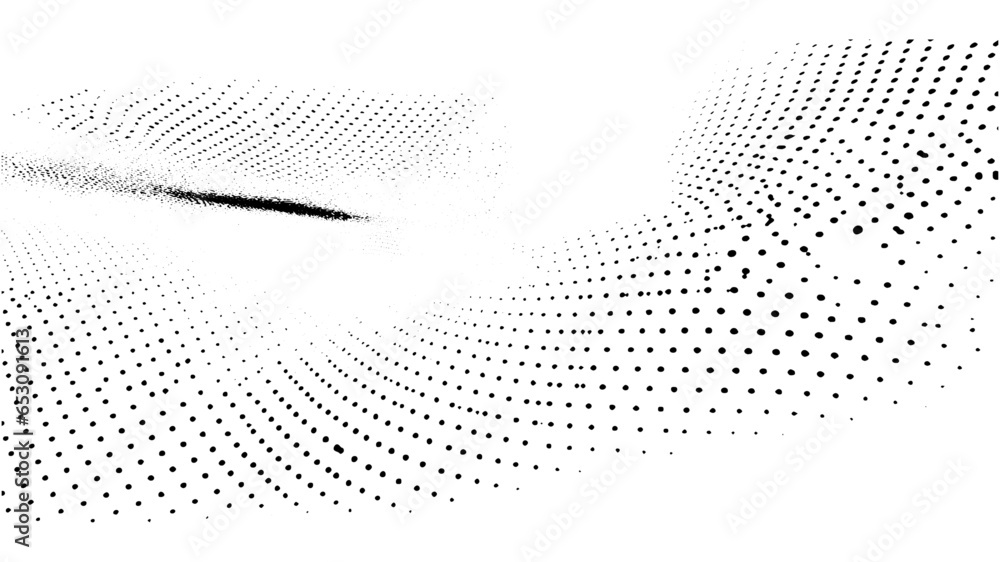 Poster Grunge Halftone Texture. Halftone dot pattern background texture overlay grunge distress linear vector. Grunge halftone background with dots.	