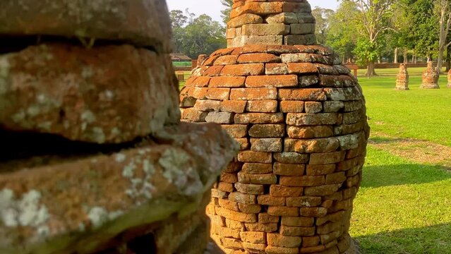 The Muaro Jambi Temple Complex is currently undergoing restoration.
is a historical relic from the Srivijaya kingdom located in Jambi province, Indonesia, and is included in UNESCO's world heritage