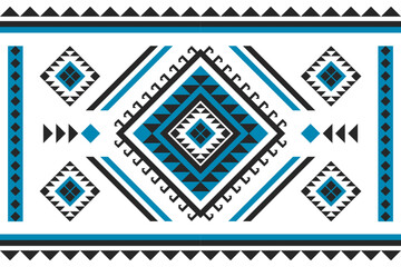 Carpet tribal pattern art. Geometric ethnic seamless pattern traditional. American, Mexican style. Design for background, wallpaper, illustration, fabric, clothing, carpet, textile, batik, embroidery.