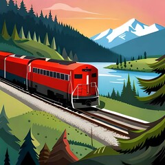 train in the mountains © Muhammad