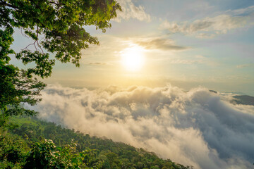 Beautiful view at Pha Mo E Daeng National Park in the morning.