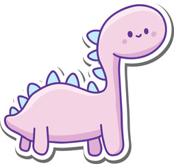 Cute Dinosaur Stickers Illustration