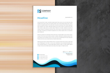 Vector a4 gradient letterhead template design