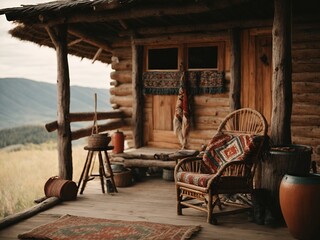 native american traditional house with natural views © americandigi