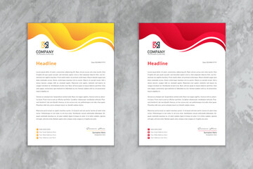 Vector a4 gradient letterhead template design