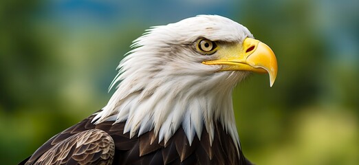 Obraz premium Portrait of an american bald eagle, wildlife.