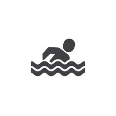 Swimming sports vector icon