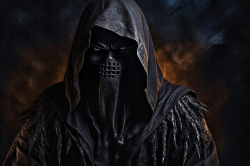 Fototapeta na wymiar Close up portrait of the Grim Reaper