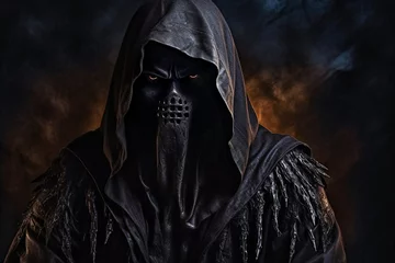 Rolgordijnen Close up portrait of the Grim Reaper © PicMedia