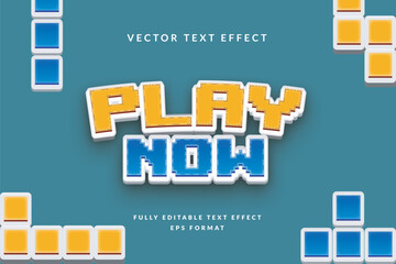 Editable text effect game cartoon style