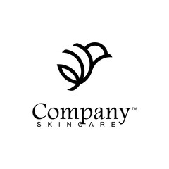 Minimalist Letter Y Bird logo vector illustration on white background