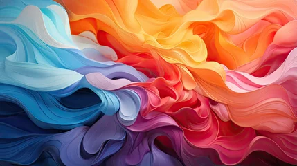 Fotobehang Abstract colorfull wallpaper textures rainbow color  - Generative Ai © Tikka MS