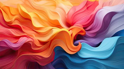 Deurstickers Abstract colorfull wallpaper textures rainbow color  - Generative Ai © Tikka MS