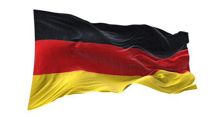 3d illustration flag of Germany. Germany flag waving isolated on white background with clipping path. flag frame with empty space for your text.