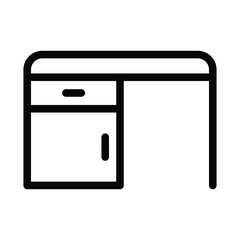 Office table desk vector icon