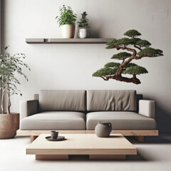  modern living room with a sofa a coffee table 
