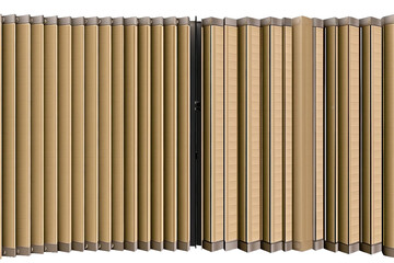 Accordion folding door. isolated object, transparent background

