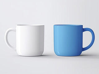 Realistic mug mock-up vector template Easy to change colors. Generative Ai